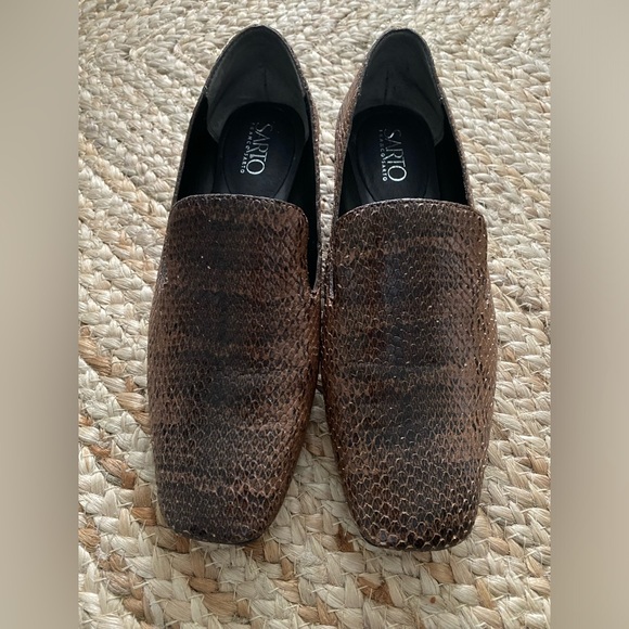 Franco Sarto Snakeskin Loafers W6 - Picture 1 of 8